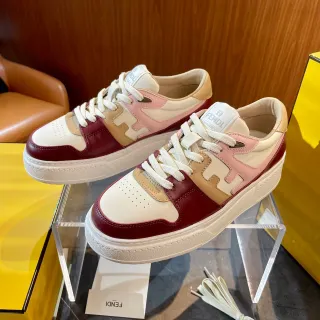 Fendi Multi-Panel Burgundy Beige Pink Lifestyle Sneakers