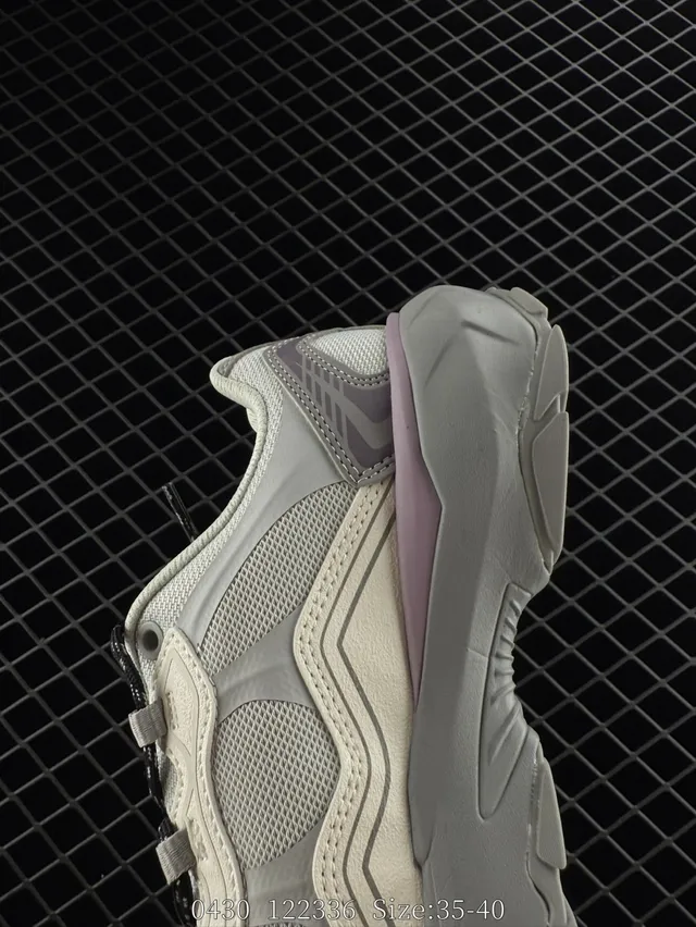 Fila FILA FUSION White Gray Purple Layered Mesh Chunky Sneakers 3