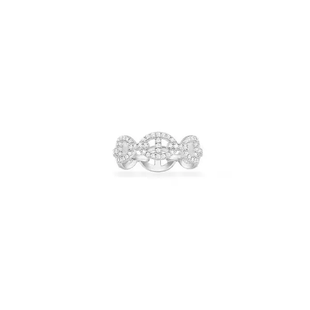 APM Monaco Interlocking Oval Pavé Ring 2