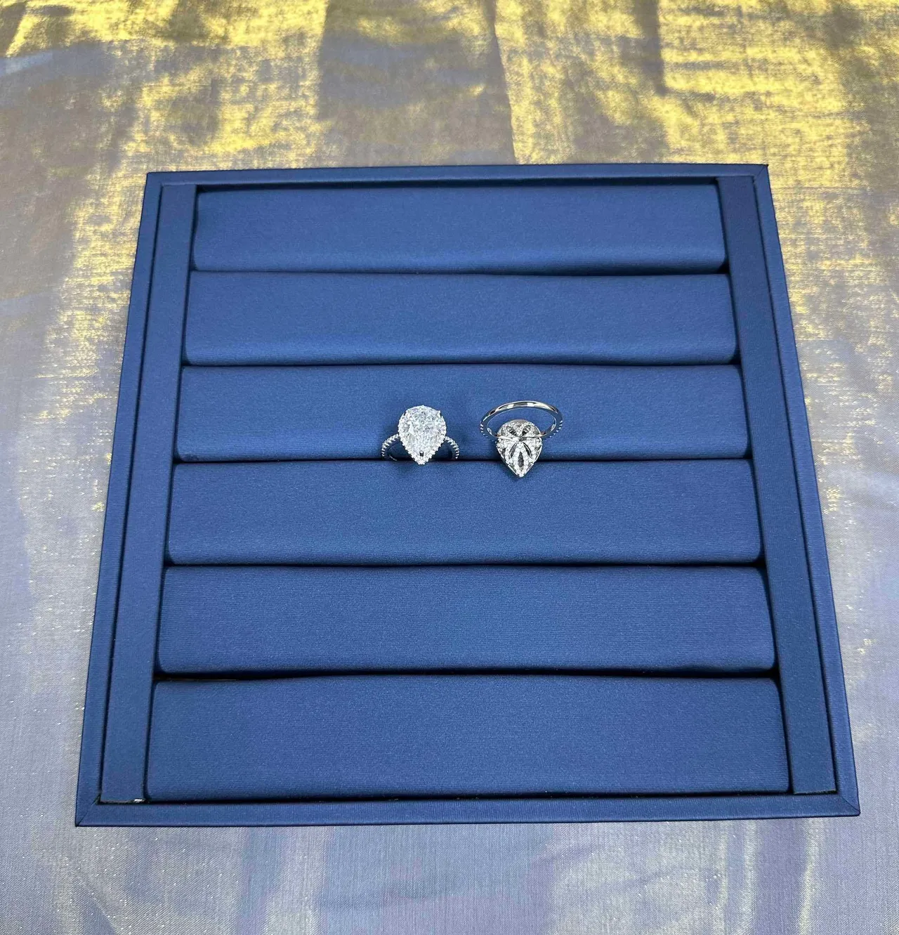 apm Monaco Pear-Cut Halo Diamond Rings 5