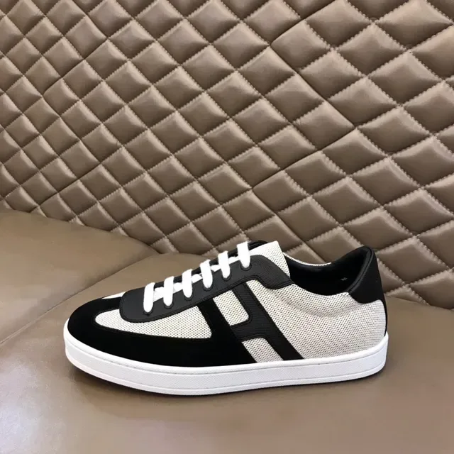 Beige and Black Mesh Suede Panel Lifestyle Sneaker 3