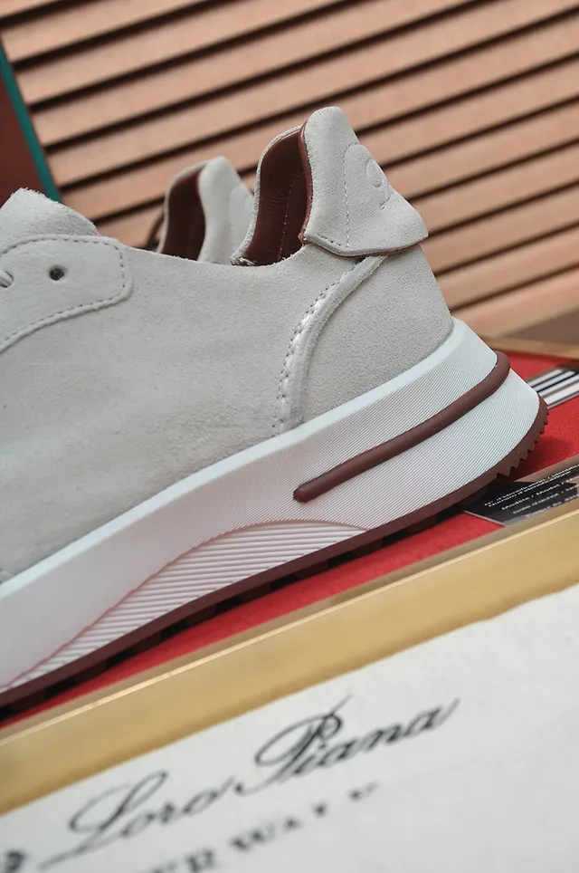 Beige Brown Suede Upper Layered White Midsole Sneakers 2