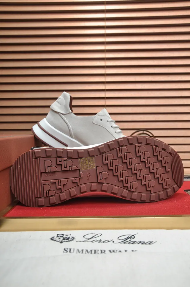 Beige Brown Suede Upper Layered White Midsole Sneakers 3