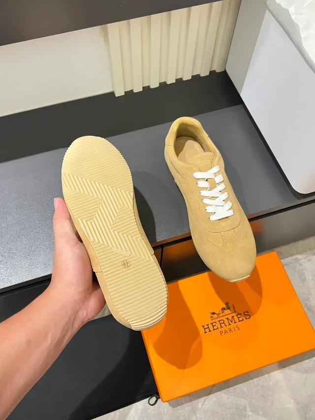 Beige Suede Low-Top Lifestyle Sneakers 3