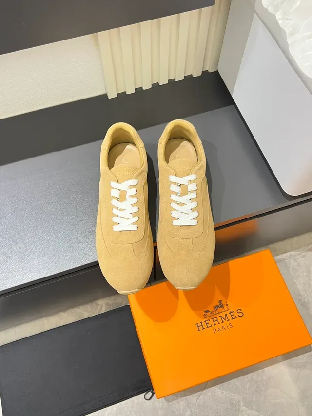 Beige Suede Low-Top Lifestyle Sneakers 5