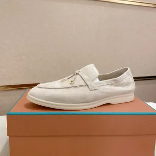 Beige Suede Tassel Strap Loafer