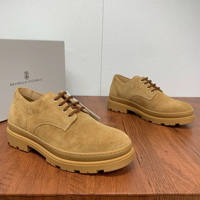 Beige Suede Upper Chunky Lug Sole Casual Shoes 3