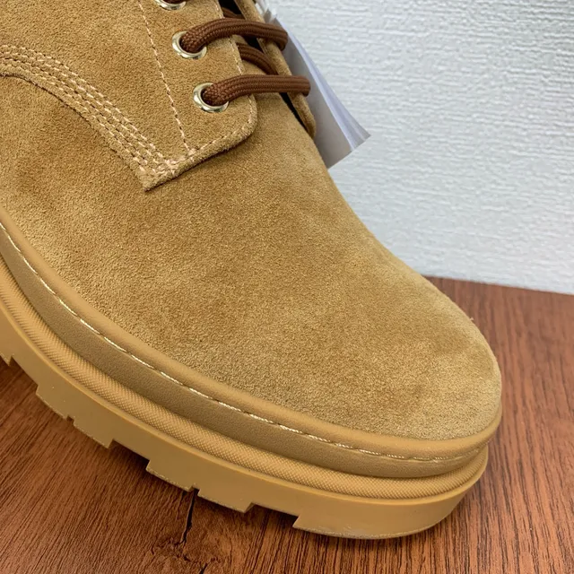 Beige Suede Upper Chunky Lug Sole Casual Shoes 5