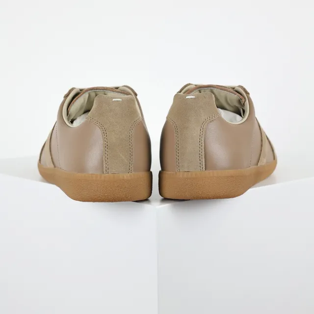 Beige Two-Tone Suede and Leather Lifestyle Sneakers 8