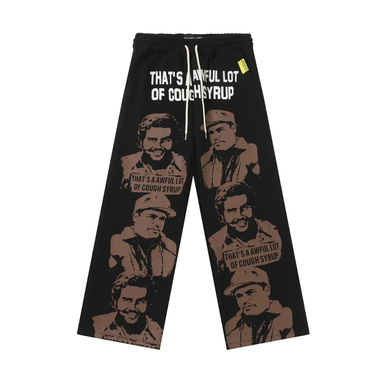 Black and Brown All-Over Print Zip-Front Hoodie and Pants Tracksuit 7