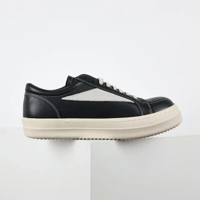 Black and Cream Two-Tone Platform Sneakers 7