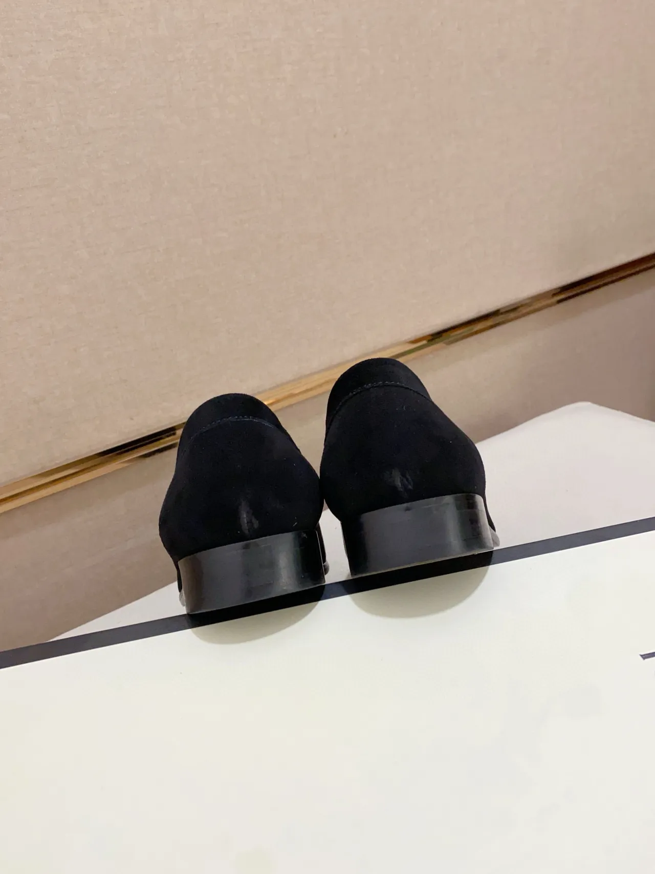 Black Brown Navy Suede Metal Buckle Detail Loafer 4