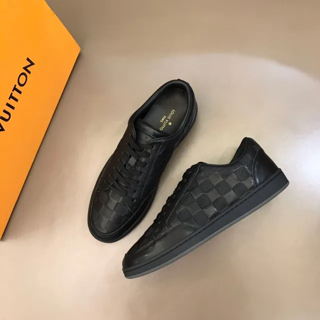 Black Checkerboard Panel Low-Top Casual Sneaker 8