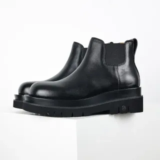 Black Chunky Platform Chelsea Boots