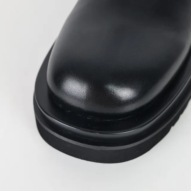 Black Chunky Platform Chelsea Boots 5