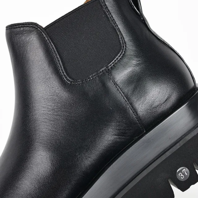 Black Chunky Platform Chelsea Boots 6