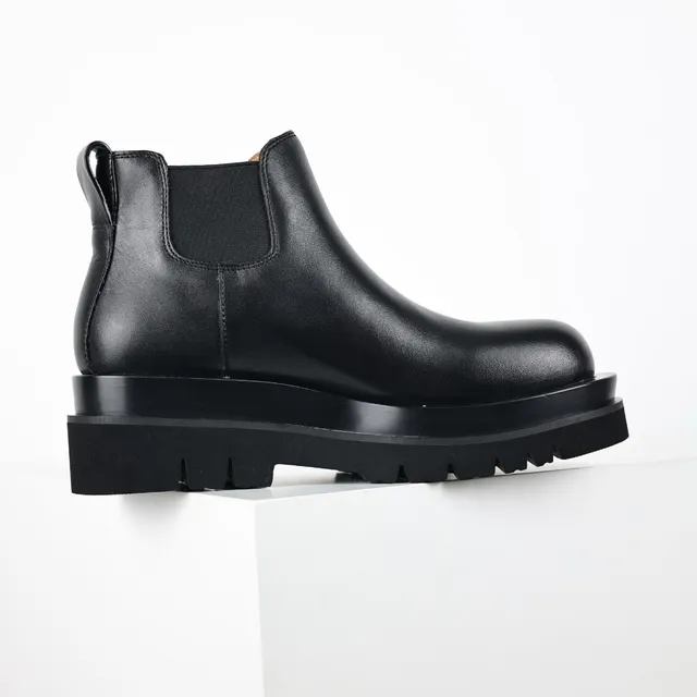 Black Chunky Platform Chelsea Boots 7