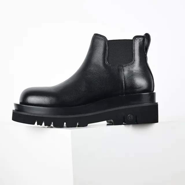 Black Chunky Platform Chelsea Boots 9