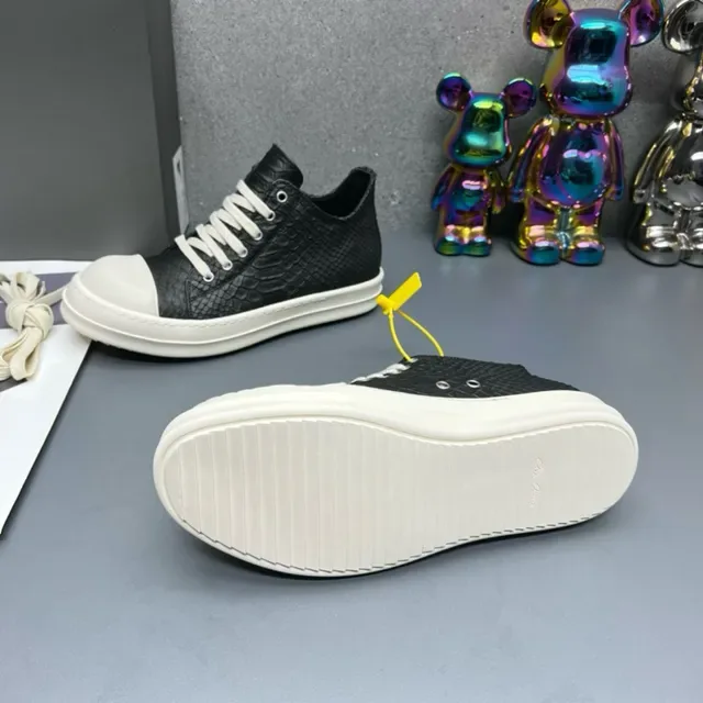 Black Croc-Embossed Upper White Toe Cap Lifestyle Sneakers 9