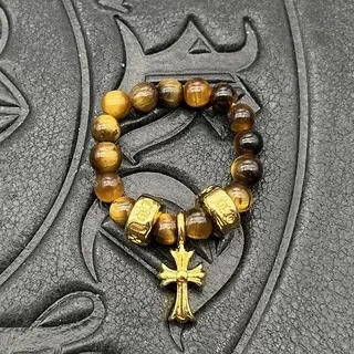 Black Gold Beaded Stretch-Fit Bracelet 4