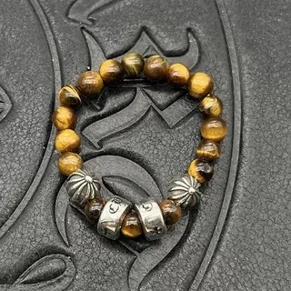 Black Gold Beaded Stretch-Fit Bracelet 9
