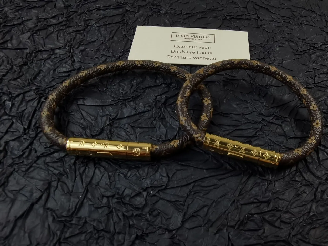 Black Gold Braided Cord Metal Clasp Bracelet 3