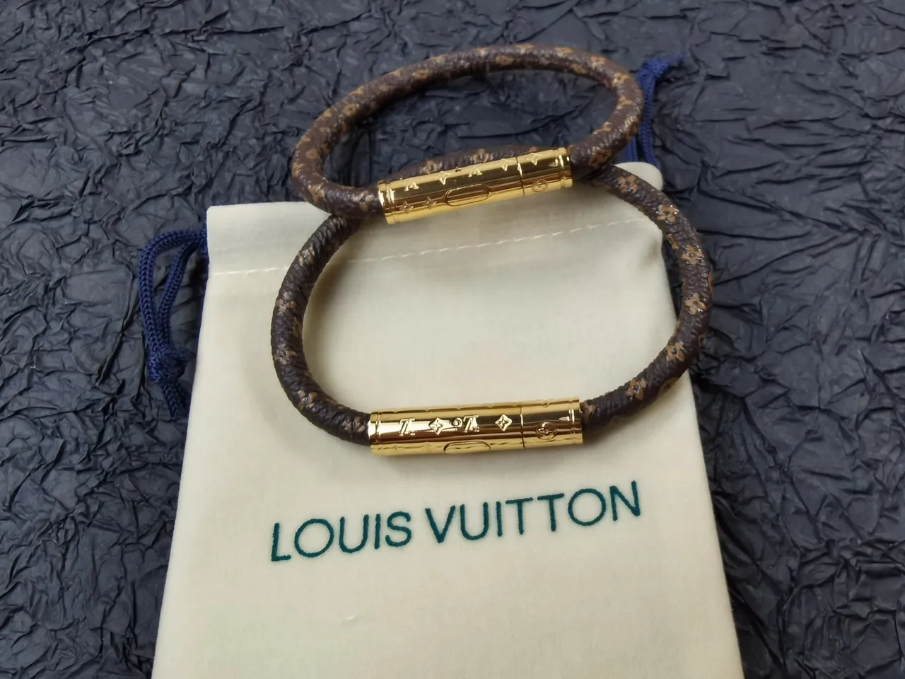 Black Gold Braided Cord Metal Clasp Bracelet 5