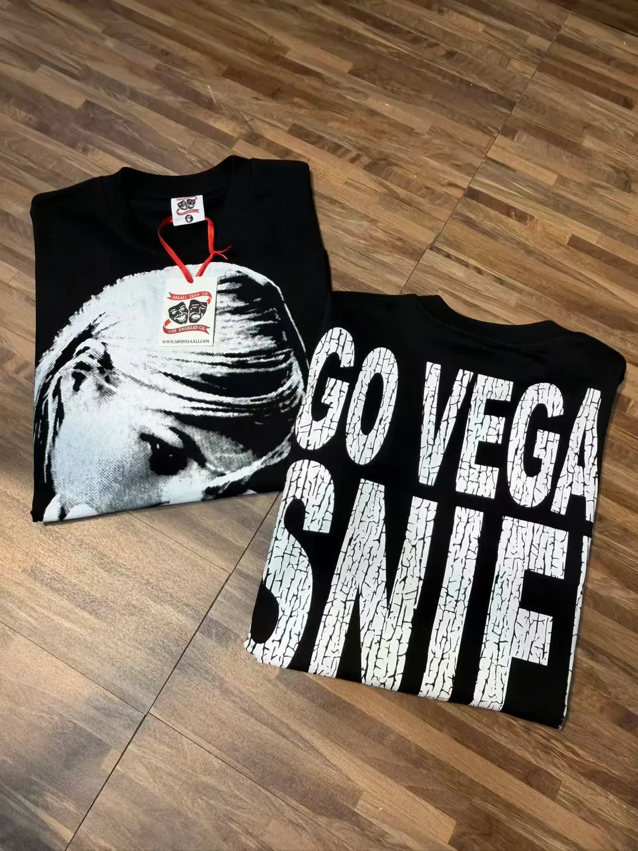Black Graphic-Print Oversized Crewneck Top 4