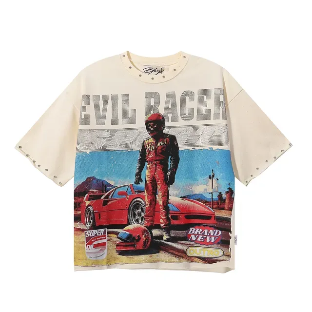 Black Graphic-Print Rivet-Trimmed Oversized T-Shirt 3