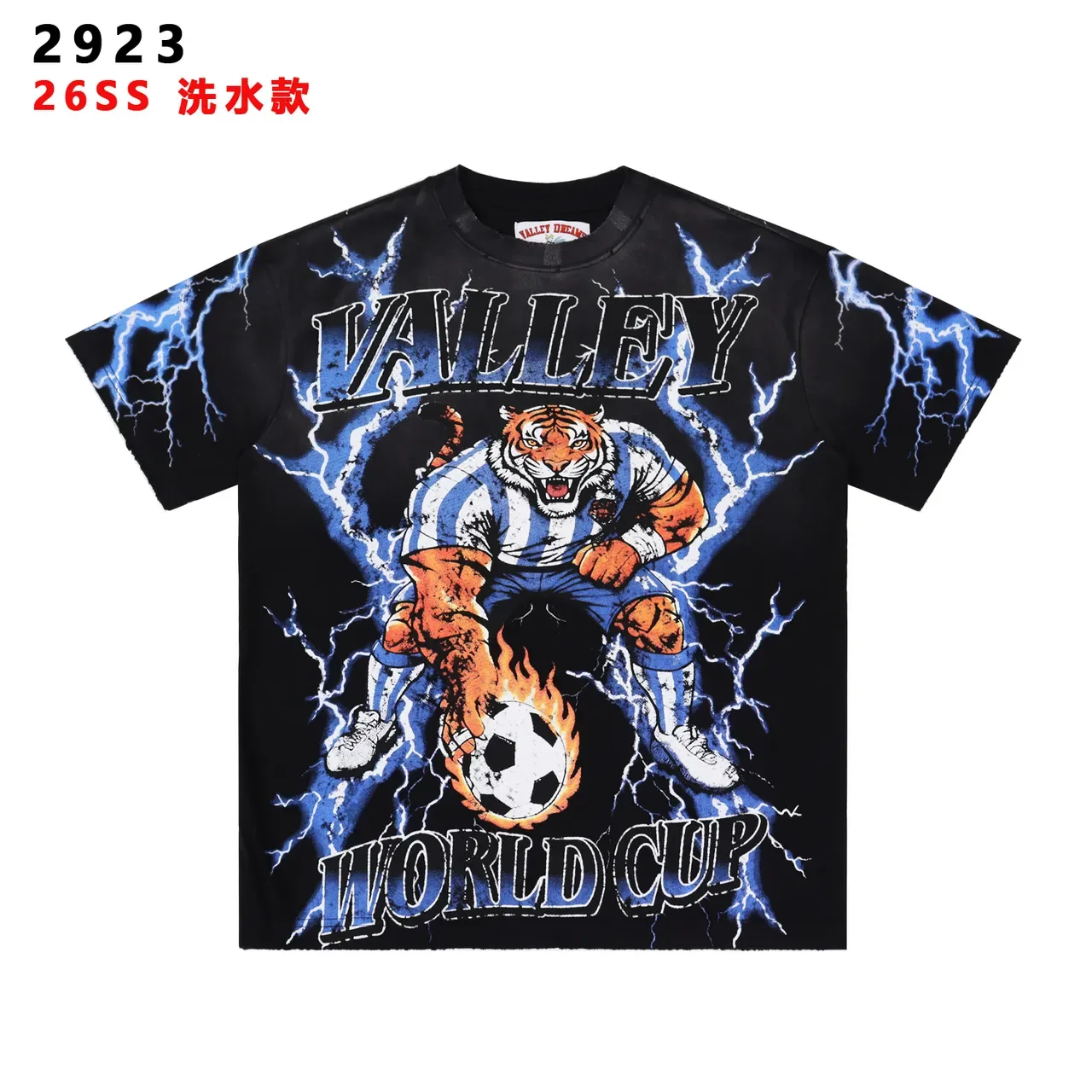 Black Lightning Tiger World Cup Graphic T-Shirt 3