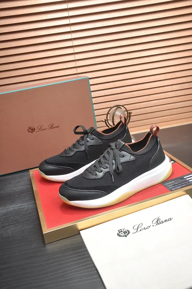 Black Mesh and Synthetic Low-Top Lifestyle Sneaker 4
