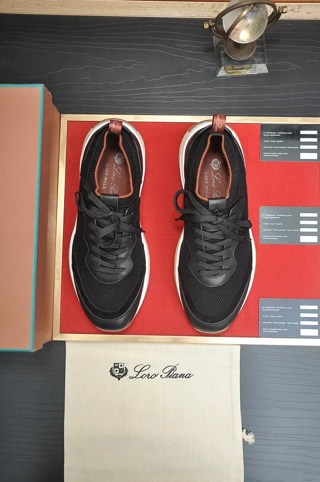 Black Mesh and Synthetic Low-Top Lifestyle Sneaker 5