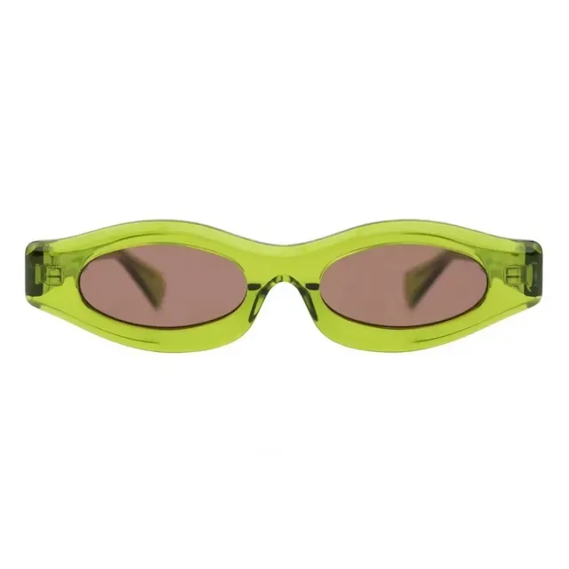Black Narrow Frame Wraparound Sunglasses 3