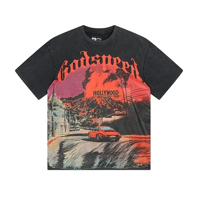 Black Oversized Graphic Print T-Shirt 2