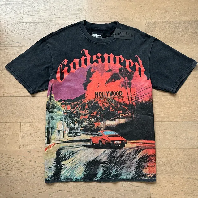 Black Oversized Graphic Print T-Shirt 5