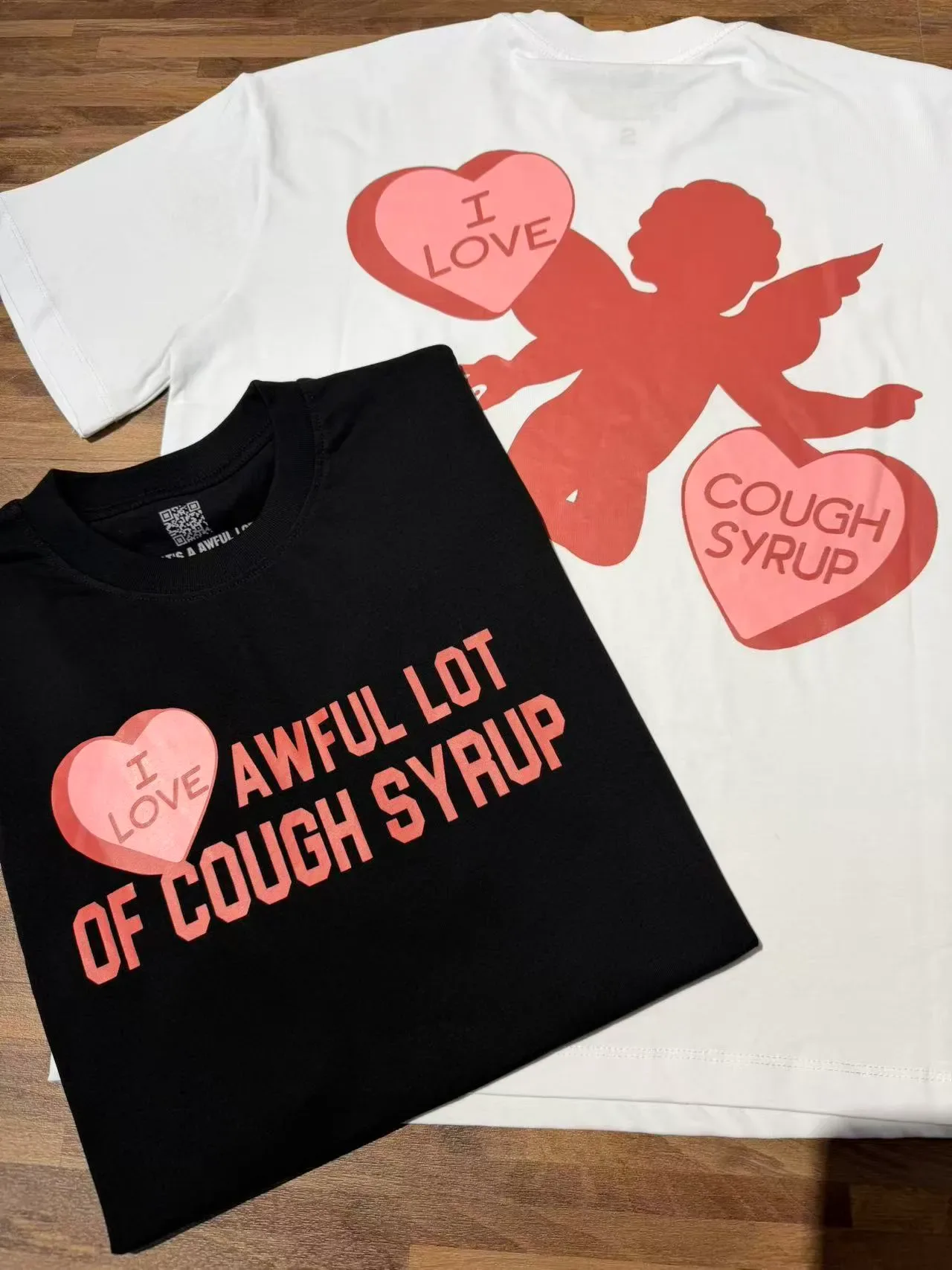 Black Pink Graphic Print Double-Sided T-Shirt 3