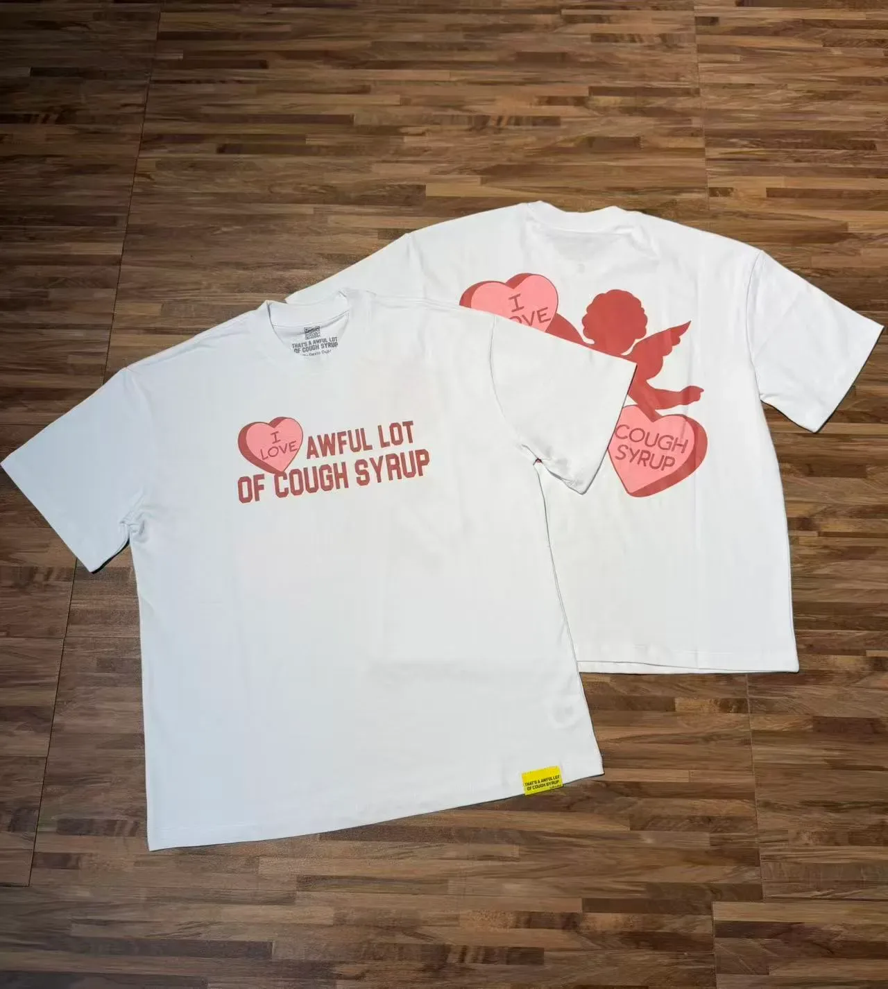 Black Pink Graphic Print Double-Sided T-Shirt 4