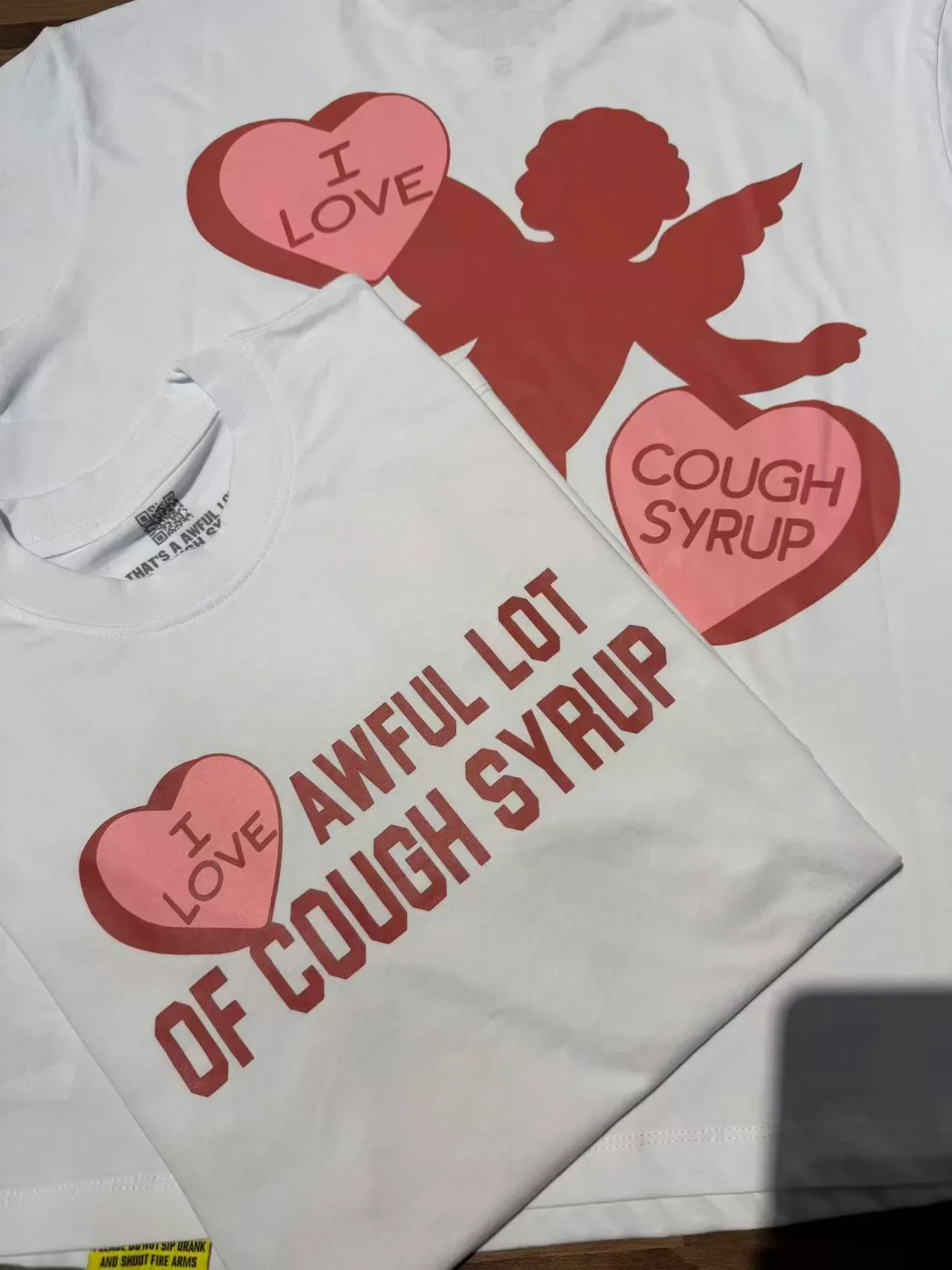 Black Pink Graphic Print Double-Sided T-Shirt 9