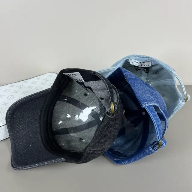 Black Silver Denim Construction Rhinestone-Embellished Square Logo Baseball Cap 3
