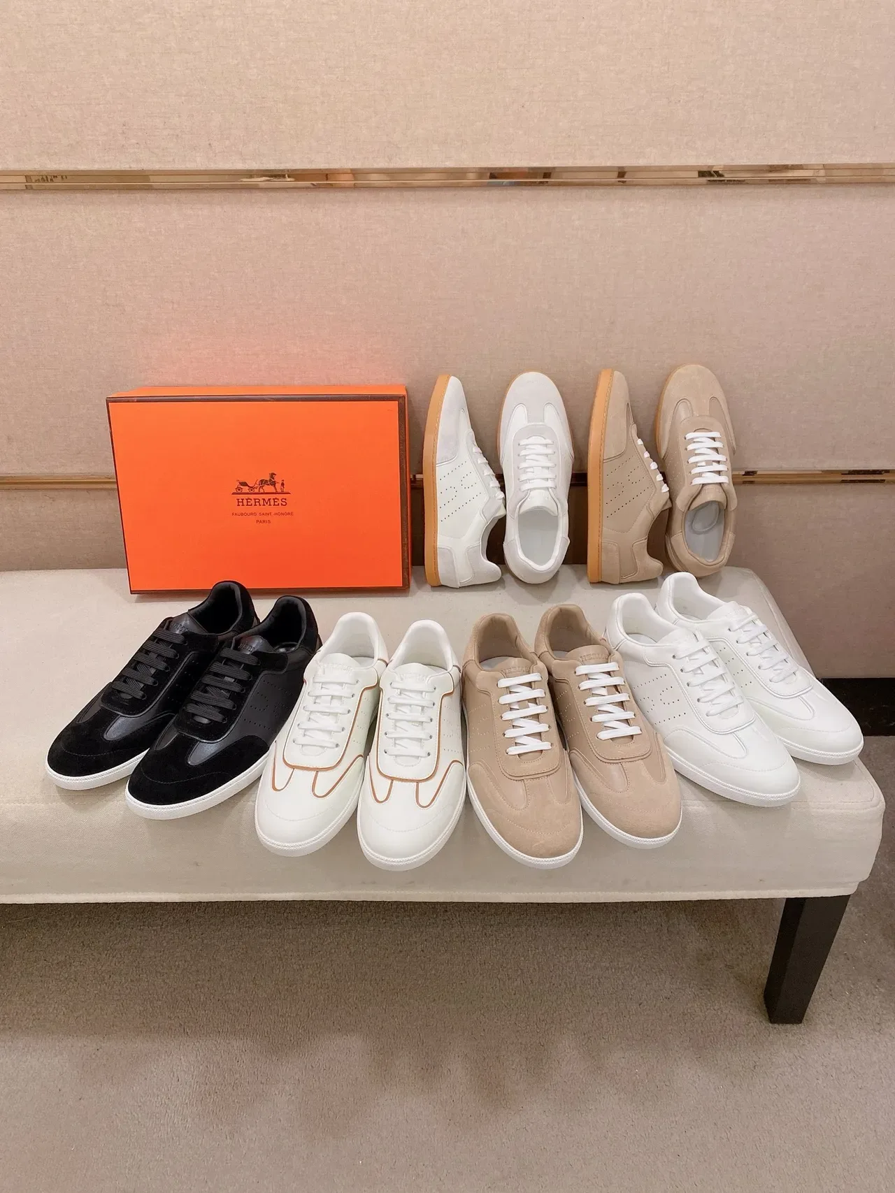 Black Suede and Leather Low-Top Lace-Up Sneaker 2