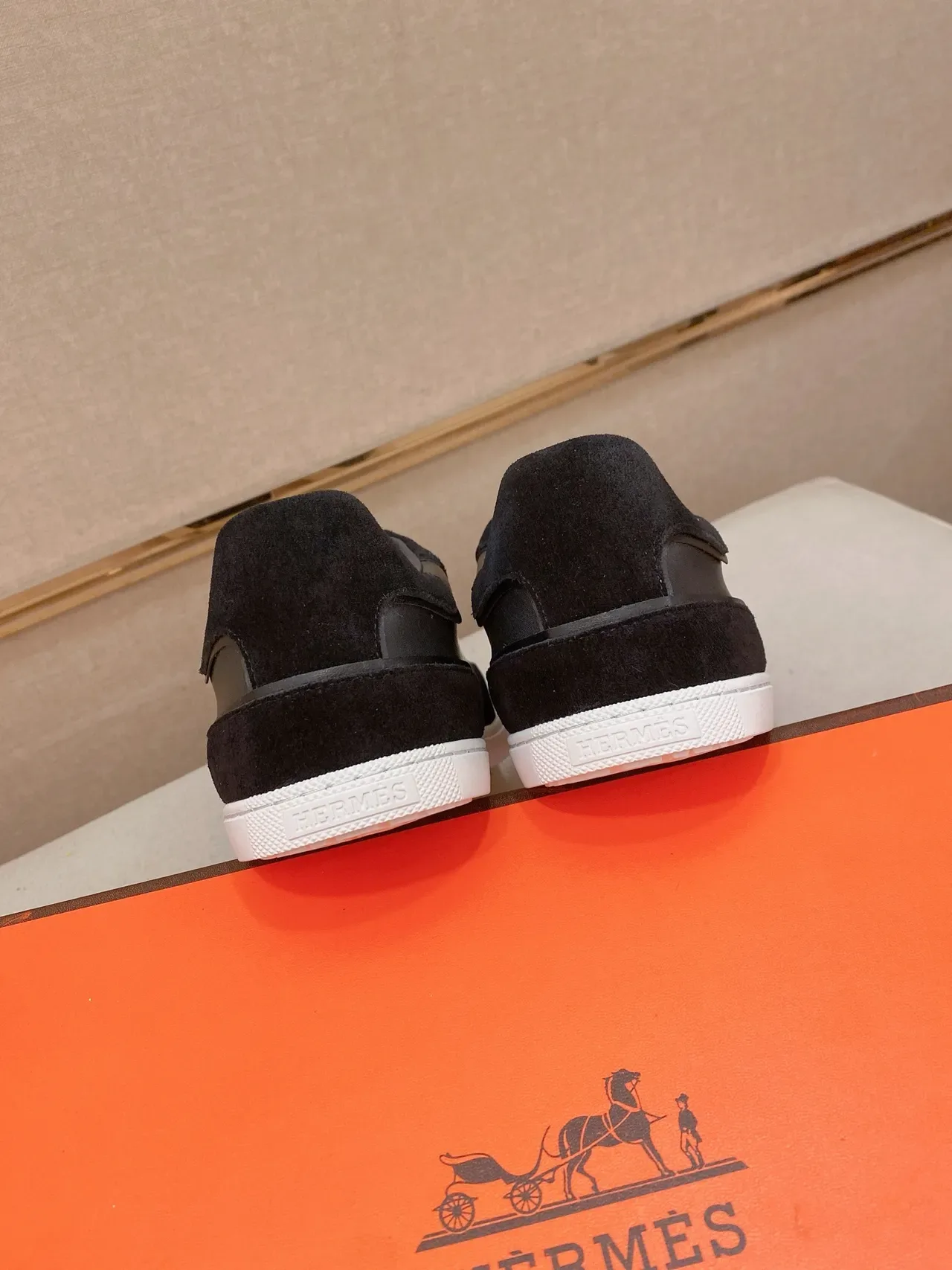 Black Suede and Leather Low-Top Lace-Up Sneaker 4
