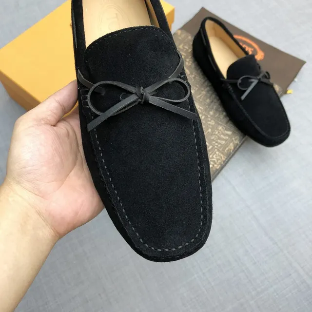 Black Suede Bow Detail Slip-On Loafers 3