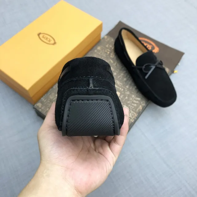 Black Suede Bow Detail Slip-On Loafers 4
