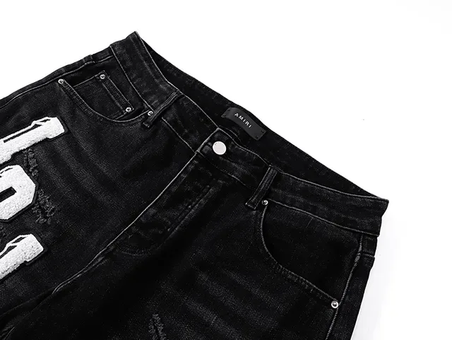 Black White Distressed Graphic-Appliqué Shorts 4