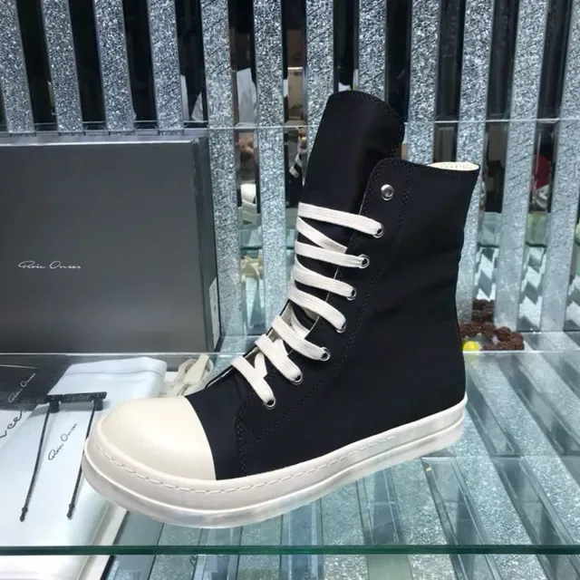 Black White High-Top Canvas Upper Lifestyle Sneakers 3