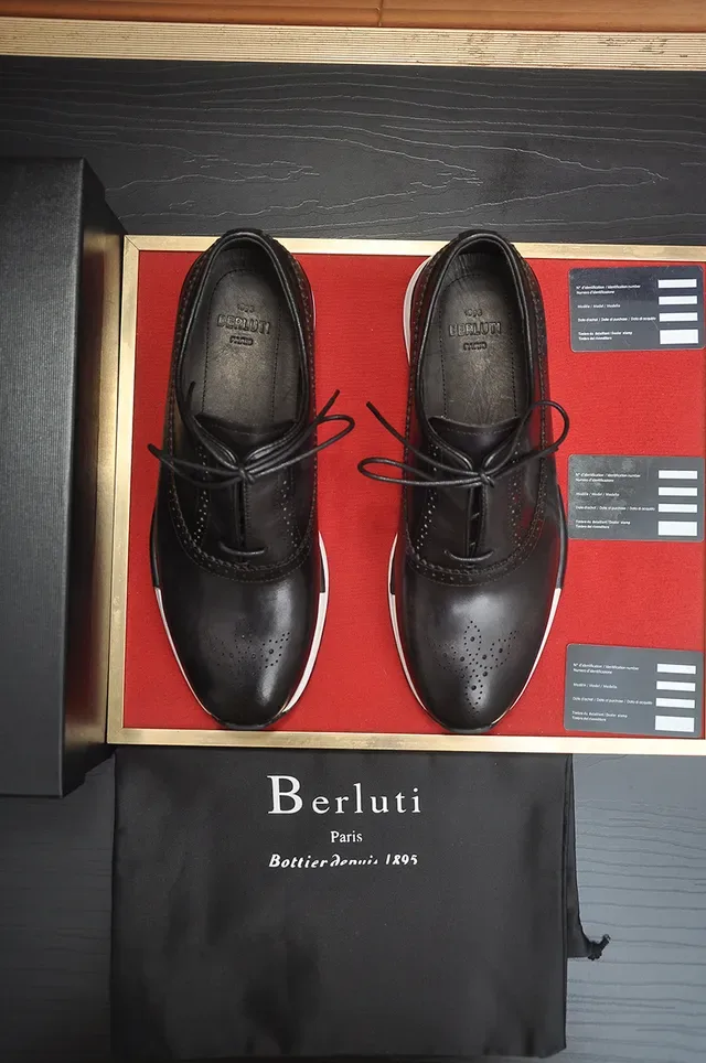 Black White Leather Detailing Brogue 5