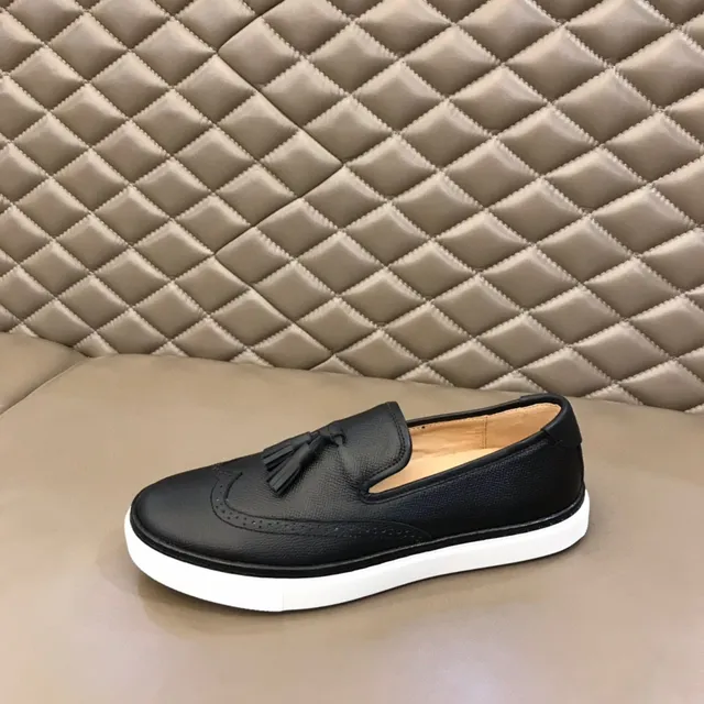 Black White Tassel Detail Brogue Perforations Loafer 5
