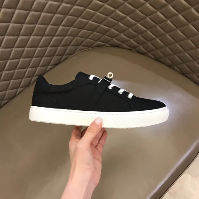 Black White Textile Upper Flat Laces Sneakers 5