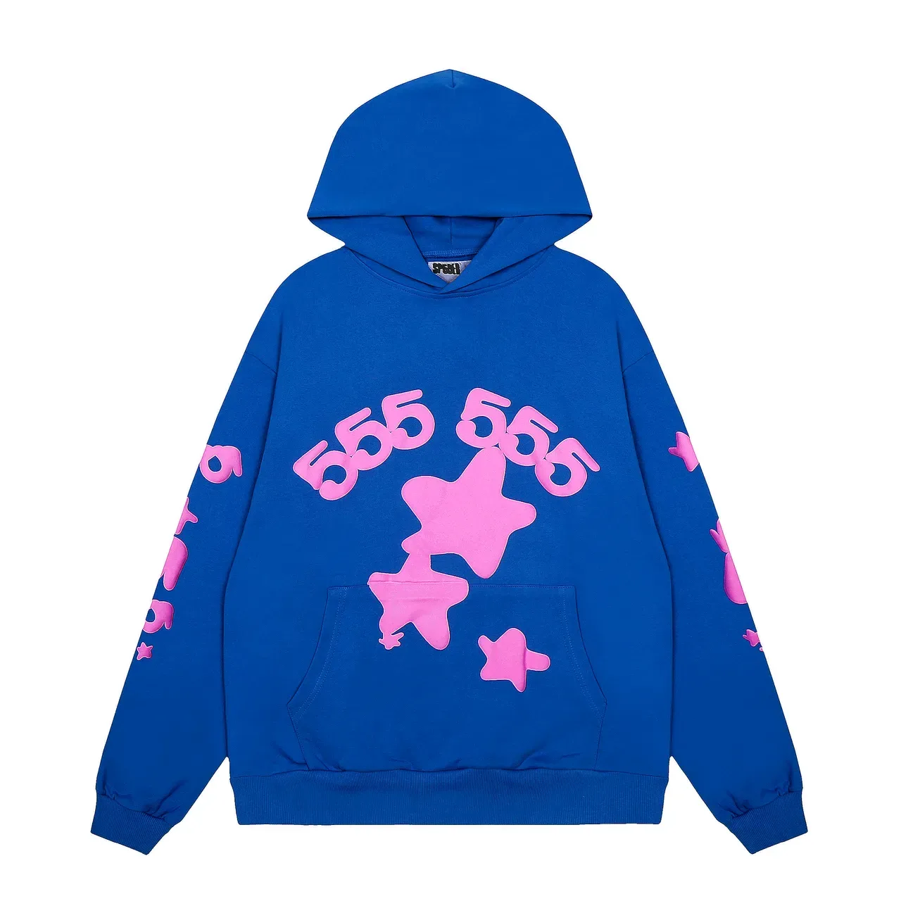 Blue Pink Oversized Hoodie Graphic-Print Joggers Tracksuit 2