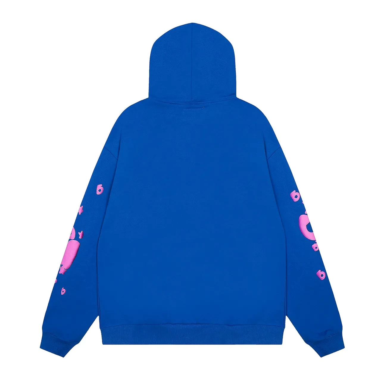 Blue Pink Oversized Hoodie Graphic-Print Joggers Tracksuit 3